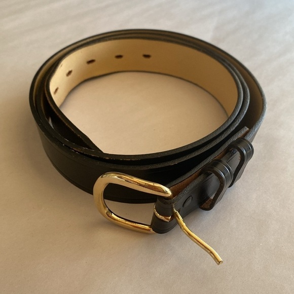 Men's Belt Black Leather Belt Men’s Top Grain Cowhide Genuine 1.5 Inch Wide Big - Picture 2 of 7